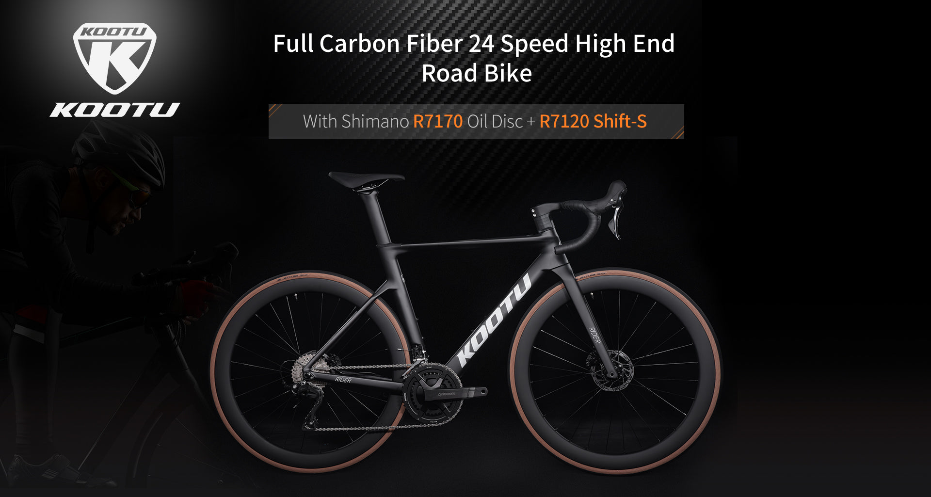 Full carbon road bike|shimano 105 r7120|rider 7.1