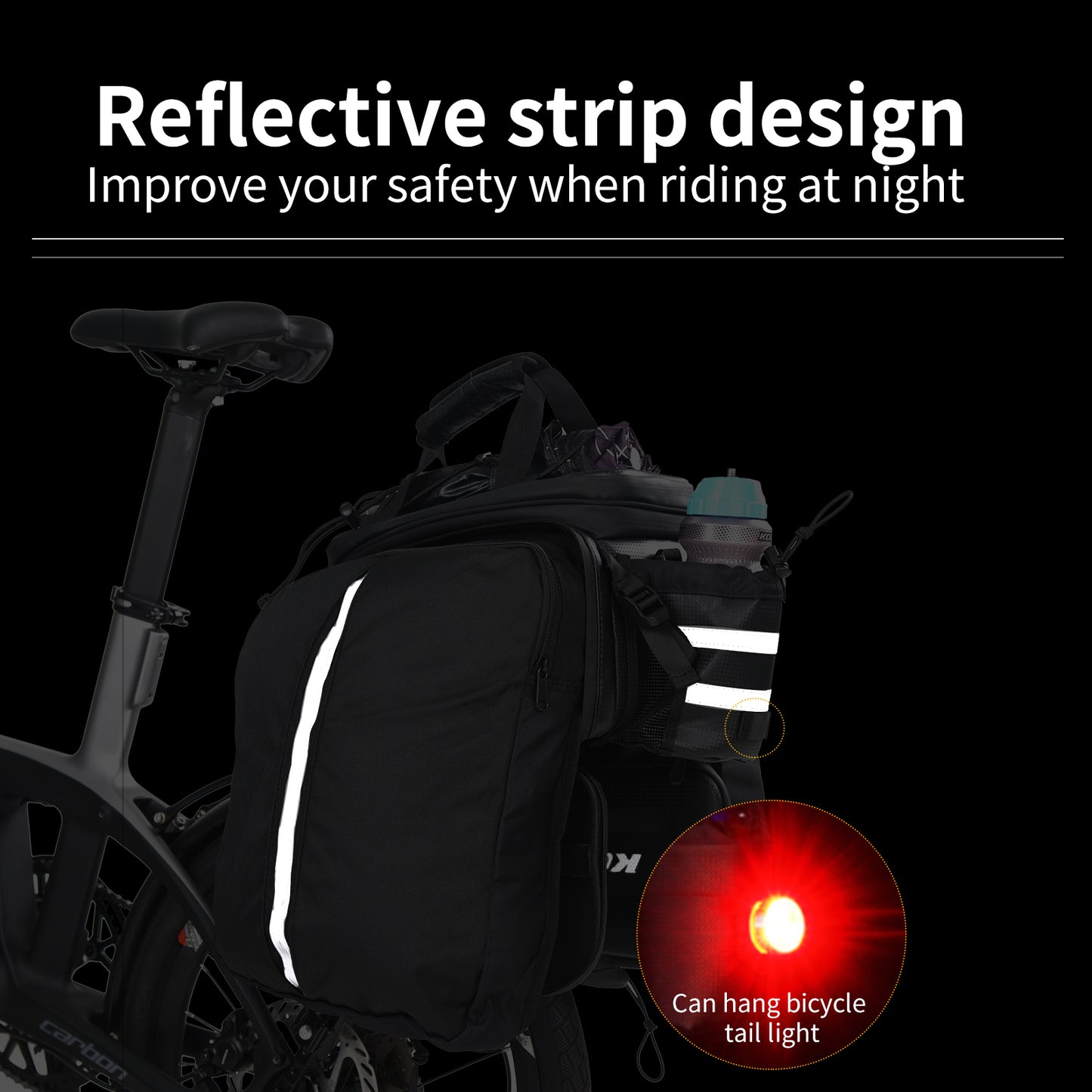 Bicycle Trunk Bag|Rear Saddle Rack Bag|Waterproof Luggage Bag