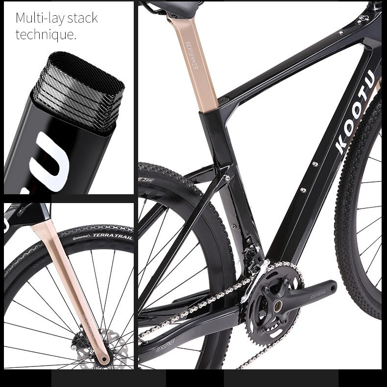T800 carbon fiber gravel frameset-kootu bike