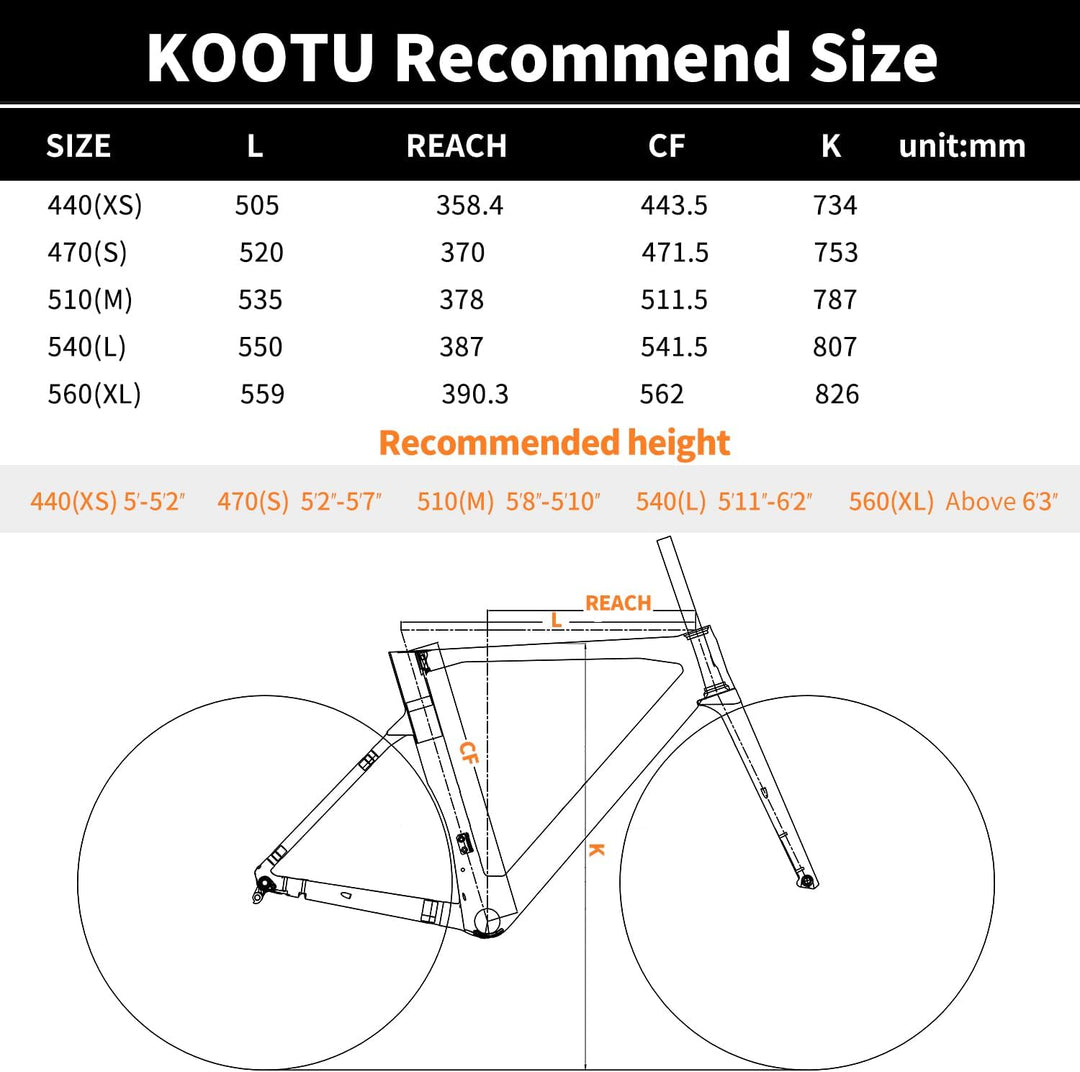 KOOTU Rider 5.0-105 Carbon Road Bike