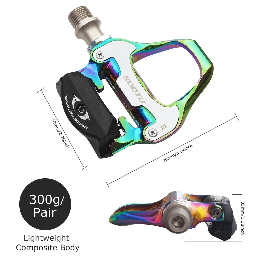 KOOTU Colorful Clipless Pedals Road Bike Pedals Cycling Pedals
