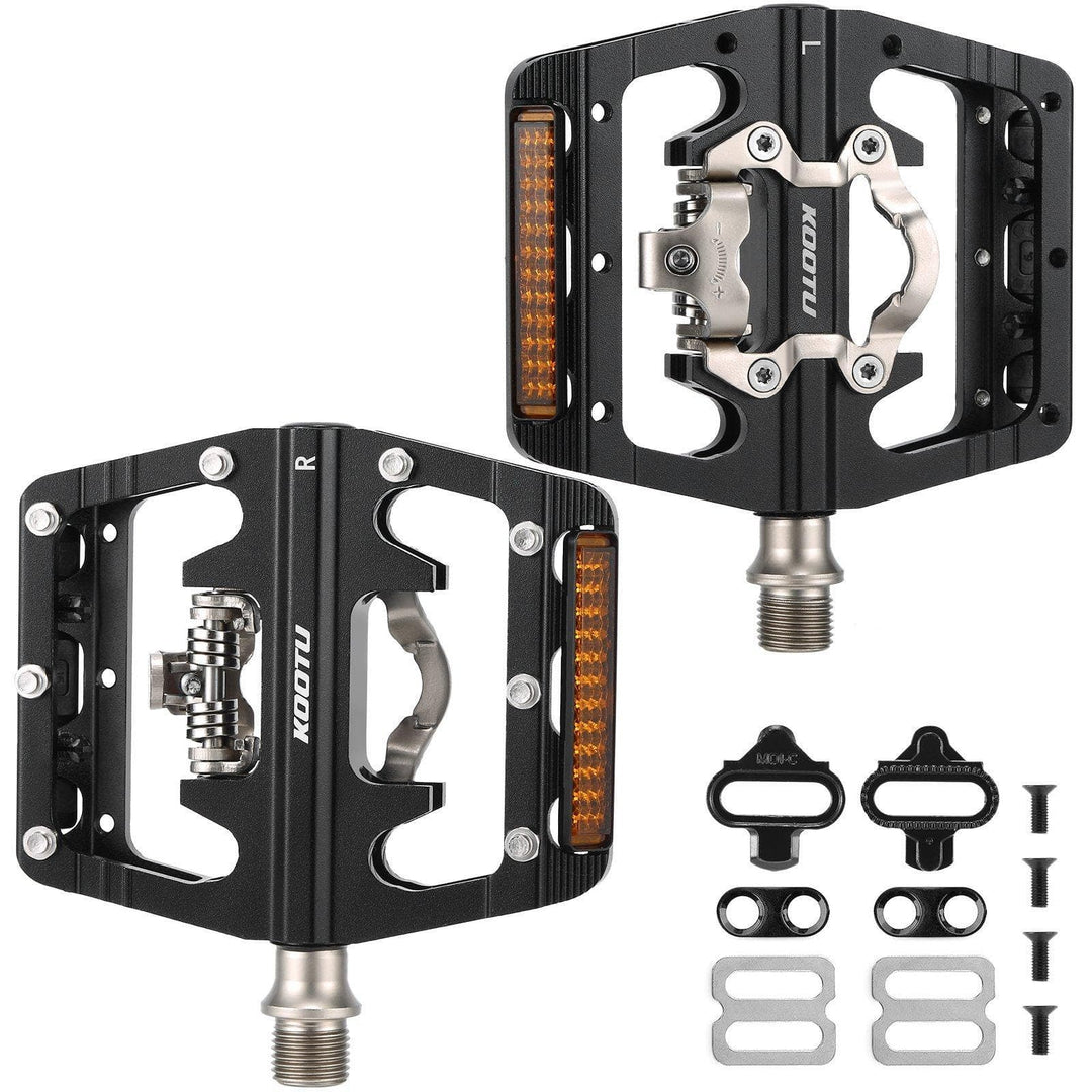 KOOTU Mountain Bike Pedals  2 In 1 Bicycle Double Platform Bike Pedals