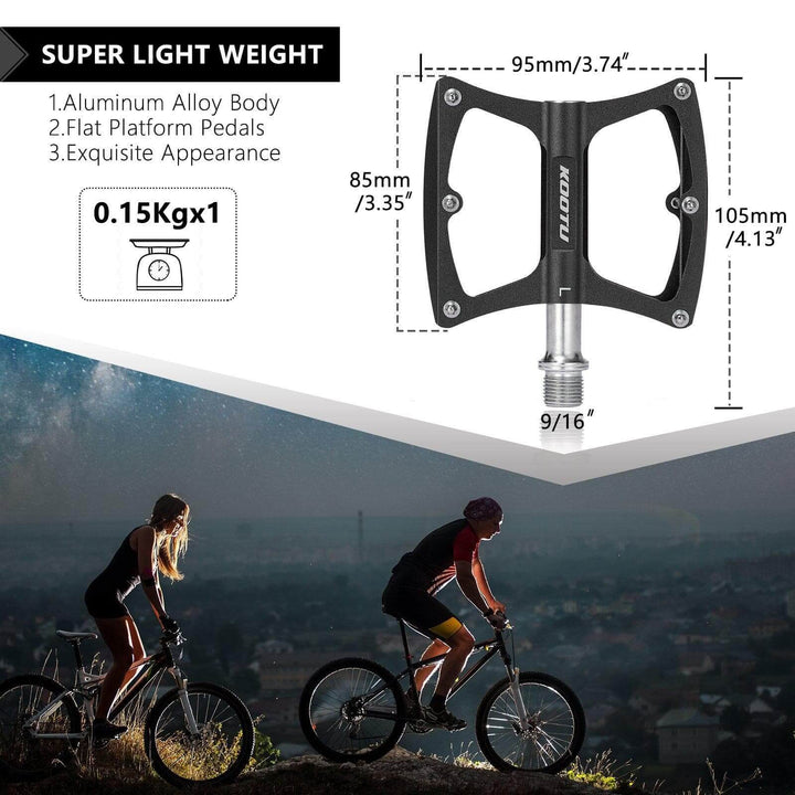 KOOTU Mountain Bike Pedals Non-Slip MTB Pedals With Seal Bearing