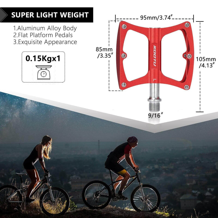 KOOTU Mountain Bike Pedals Non-Slip MTB Pedals With Seal Bearing