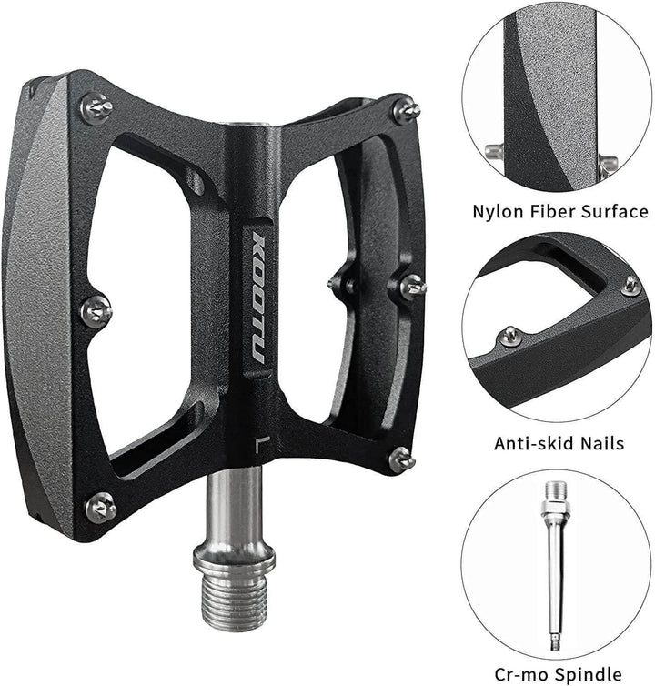 KOOTU Mountain Bike Pedals Non-Slip MTB Pedals With Seal Bearing