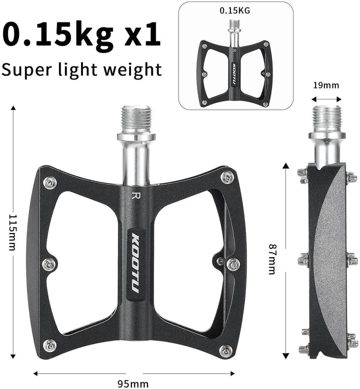 KOOTU Mountain Bike Pedals Non-Slip MTB Pedals With Seal Bearing