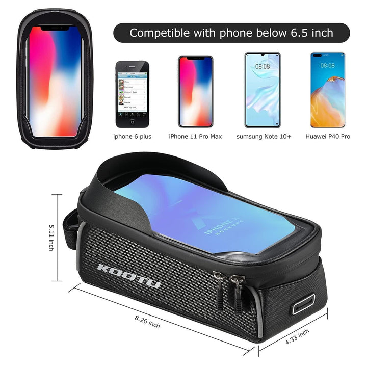KOOTU Waterproof and Shockproof  Bike Handlebar cellphone Bag