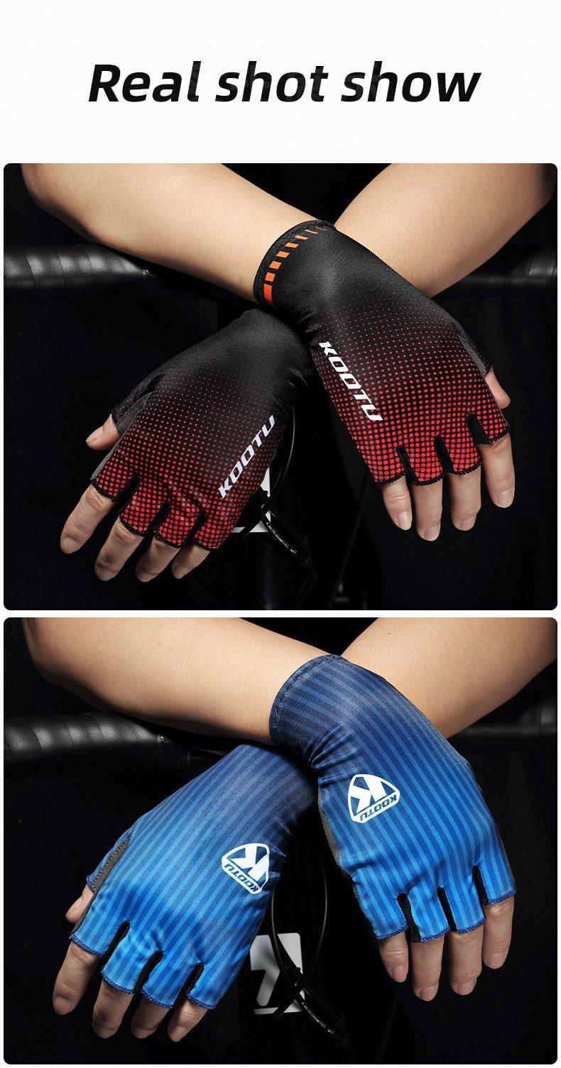 KOOTU Winter Cycling Gloves Breathable Bicycle Gloves Unisex Bike Half Finger Gloves - KOOTUBIKE