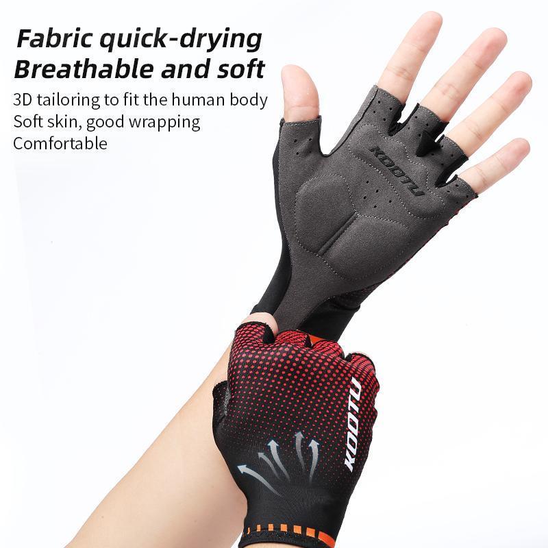 KOOTU Winter Cycling Gloves Breathable Bicycle Gloves Unisex Bike Half Finger Gloves - KOOTUBIKE