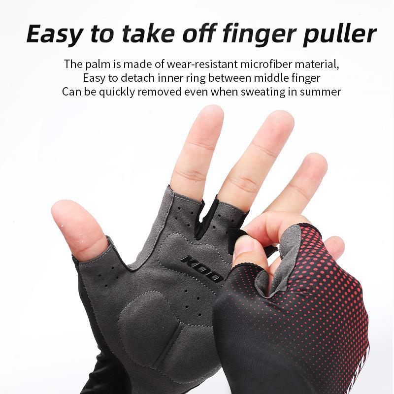 KOOTU Winter Cycling Gloves Breathable Bicycle Gloves Unisex Bike Half Finger Gloves - KOOTUBIKE
