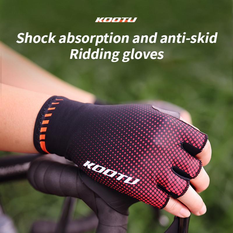 KOOTU Winter Cycling Gloves Breathable Bicycle Gloves Unisex Bike Half Finger Gloves - KOOTUBIKE