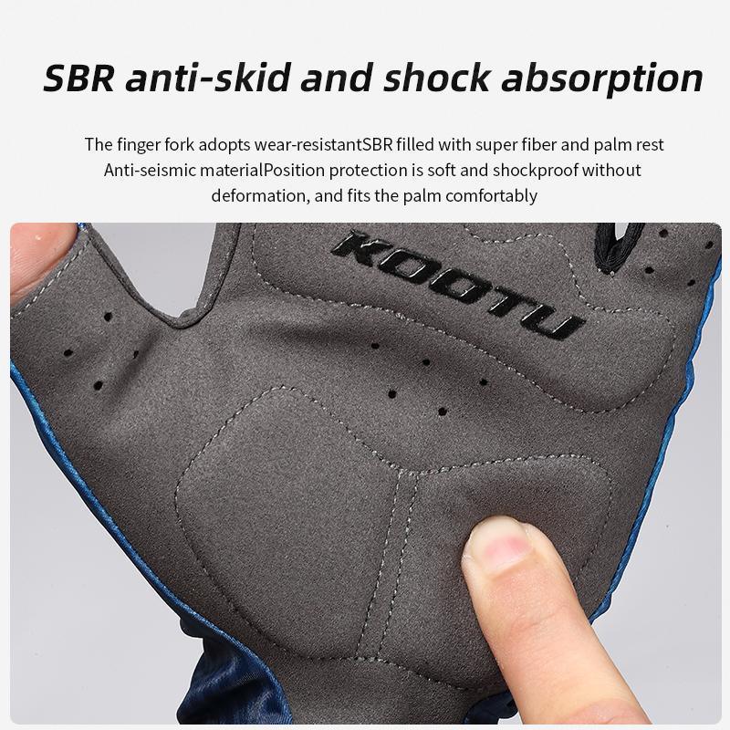 KOOTU Winter Cycling Gloves Breathable Bicycle Gloves Unisex Bike Half Finger Gloves - KOOTUBIKE