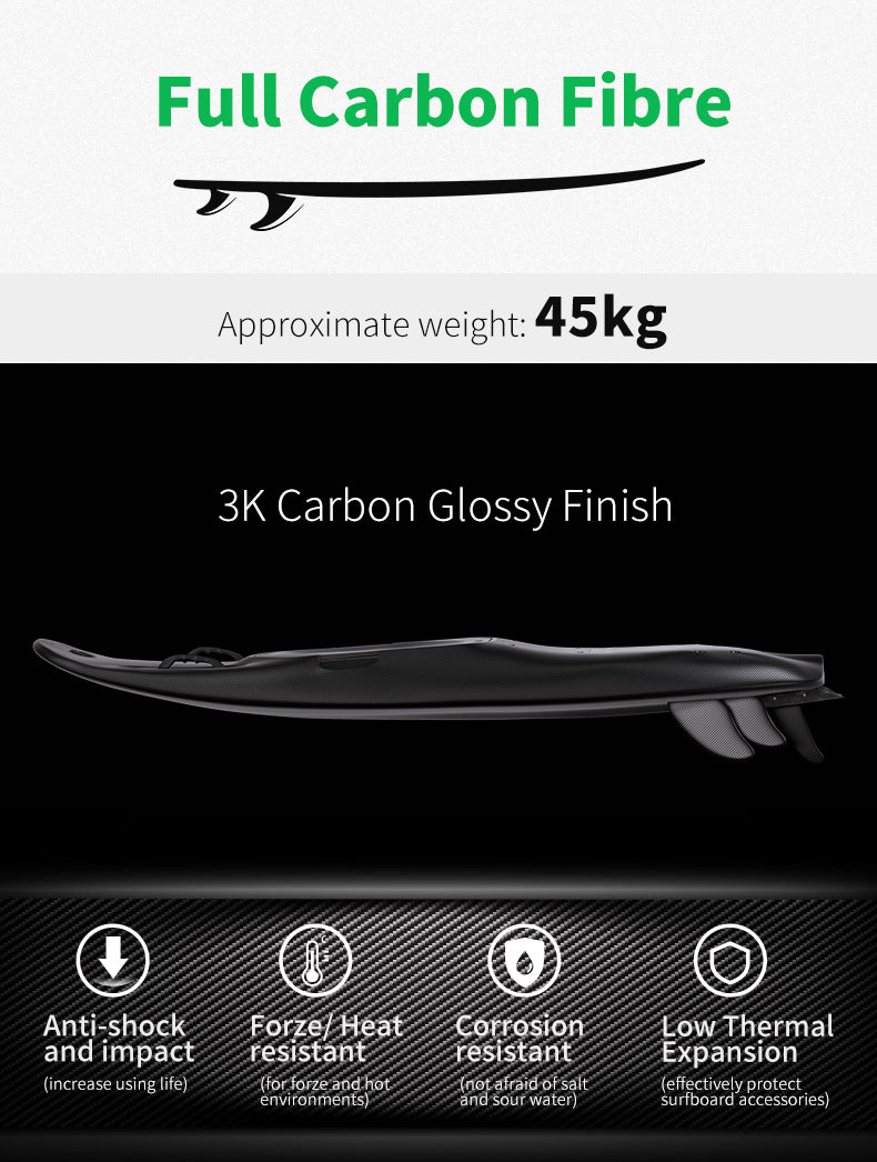 Carbon fiber electric surfboard|Carbon E-powered surfboard-kootu