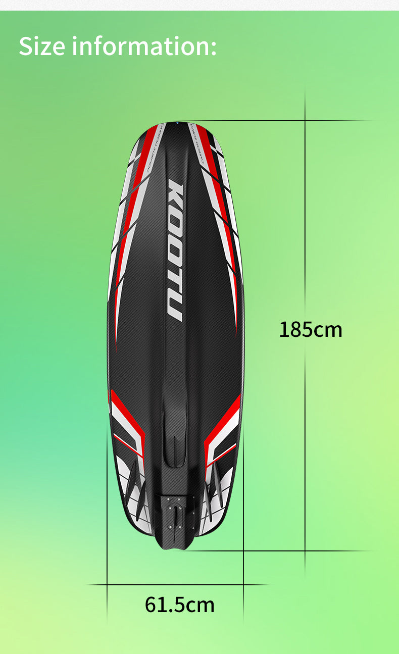 Electric surfboard size