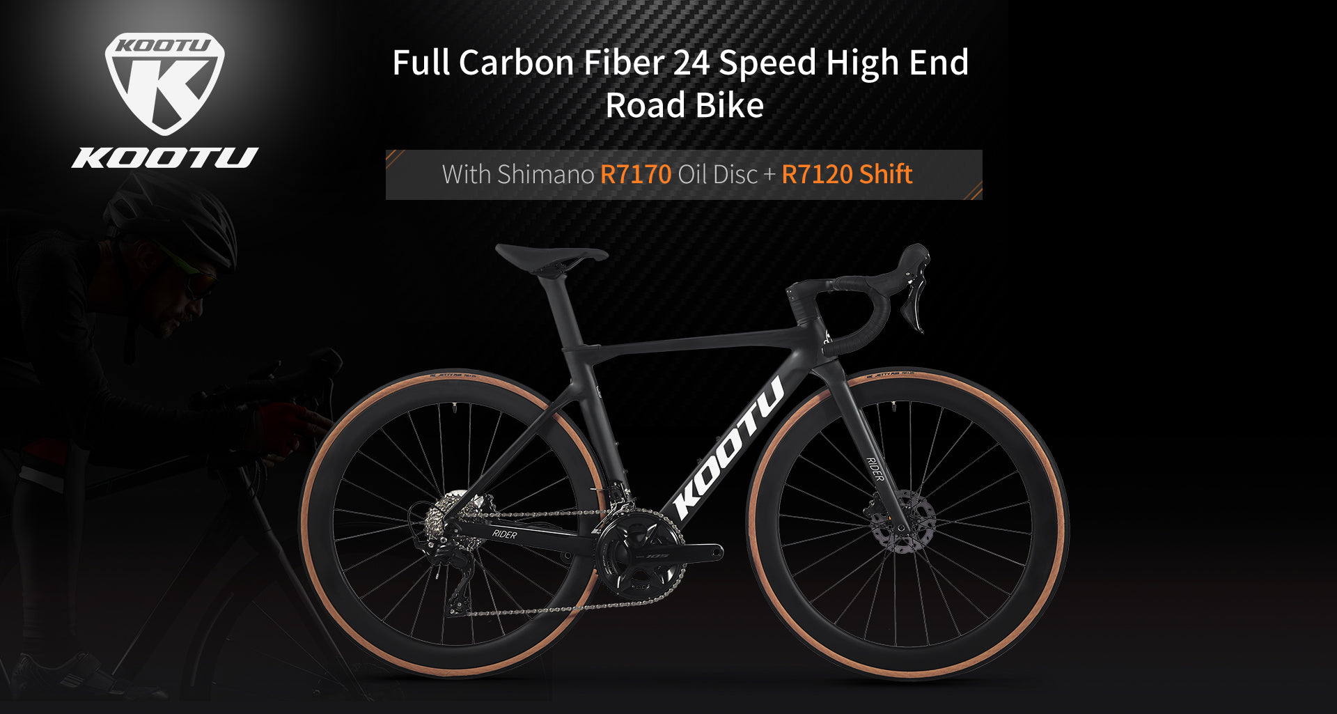 full carbon road bike|shimano 105 r7120 groupset|rider 7.2