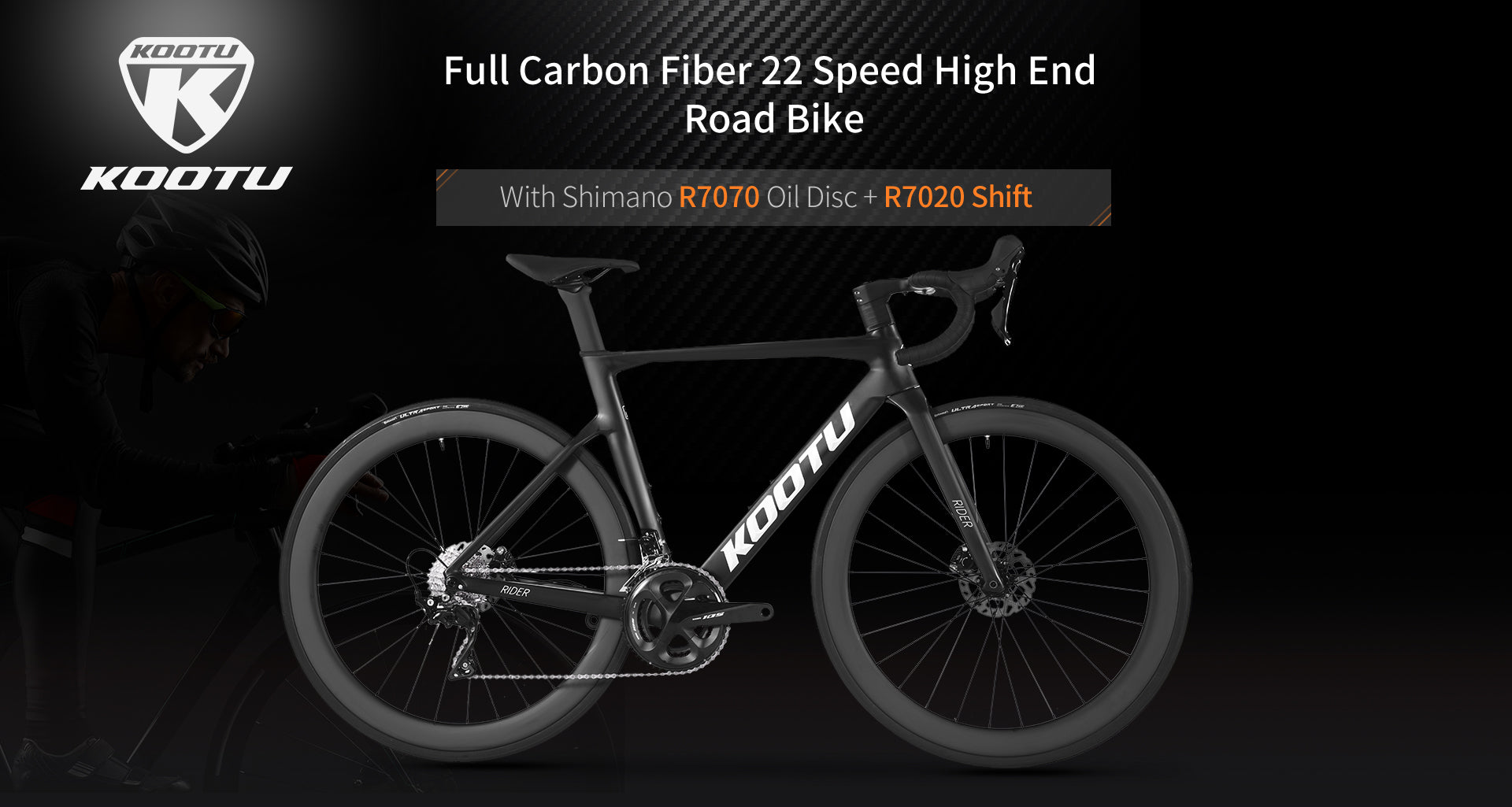 full carbon road bike|shimano 105 r7020|rider 7.0