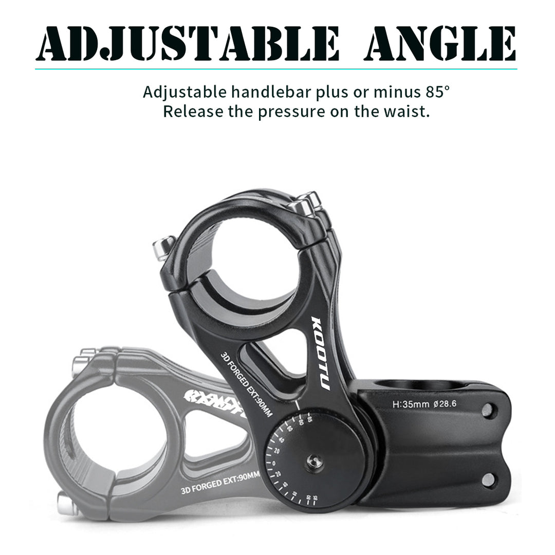 KOOTU Adjustable Bike Stem 31.8mm Mountain Bike Handlebar Riser