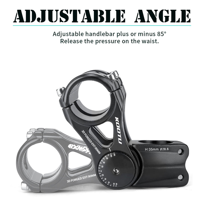 KOOTU Adjustable Bike Stem 31.8mm Mountain Bike Handlebar Riser