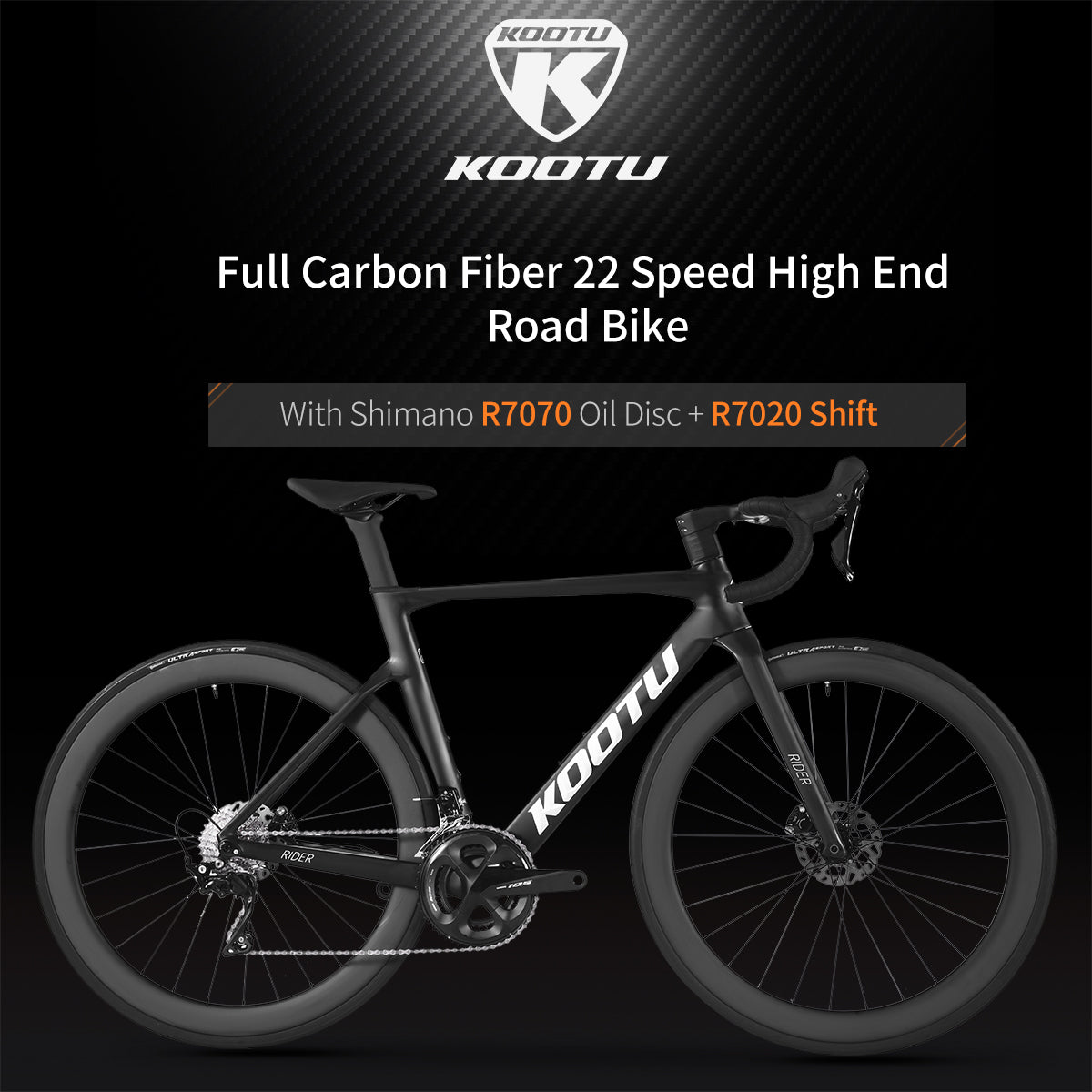 full carbon road bike|shimano 105 r7020|rider 7.0