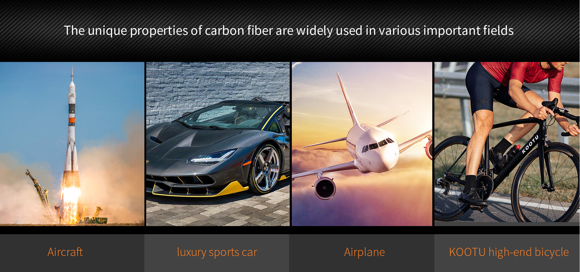 Carbon fiber is widely used