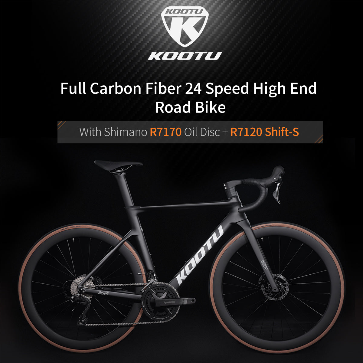 Full carbon road bike|shimano 105 r7120|rider 7.1