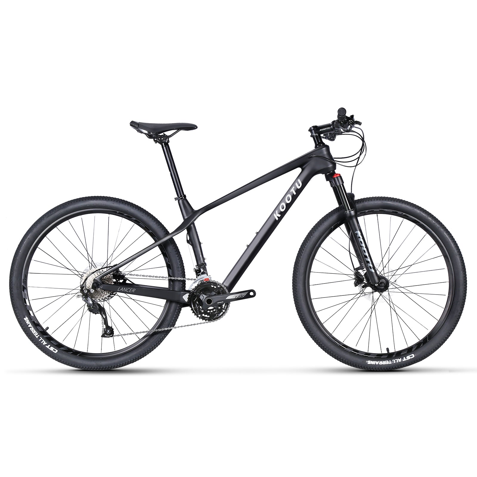 köp mountainbike KOOTU COK 2.0 Carbon Hardtail Mountain Bike 27 Speed|Shimano M2000| Hydraulic, 27.5*17 / Black