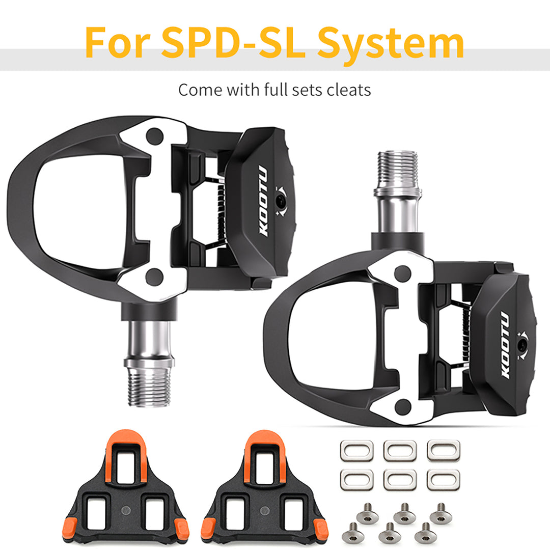 KOOTU Rennradpedale Carbon Muster Clip Pedale für KEO Look Pedale SPD System