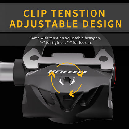 KOOTU Rennradpedale Carbon Muster Clip Pedale für KEO Look Pedale SPD System