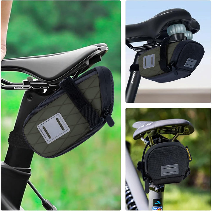 Olive Green Bike Saddle Bag