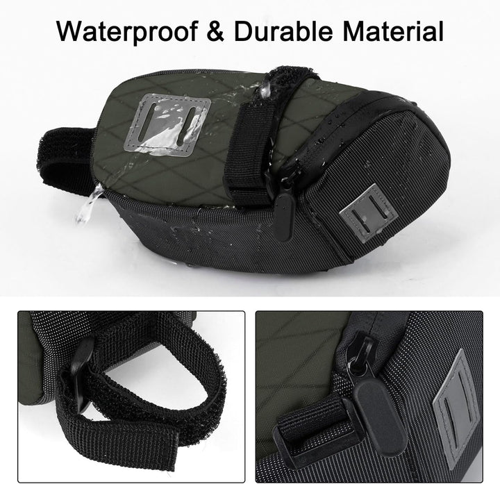 Olive Green Bike Saddle Bag