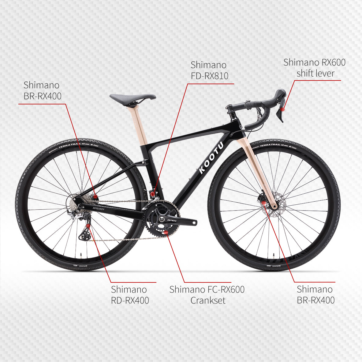 KOOTU BERSERKER GRX Carbon Gravel Bike – KOOTUBIKE