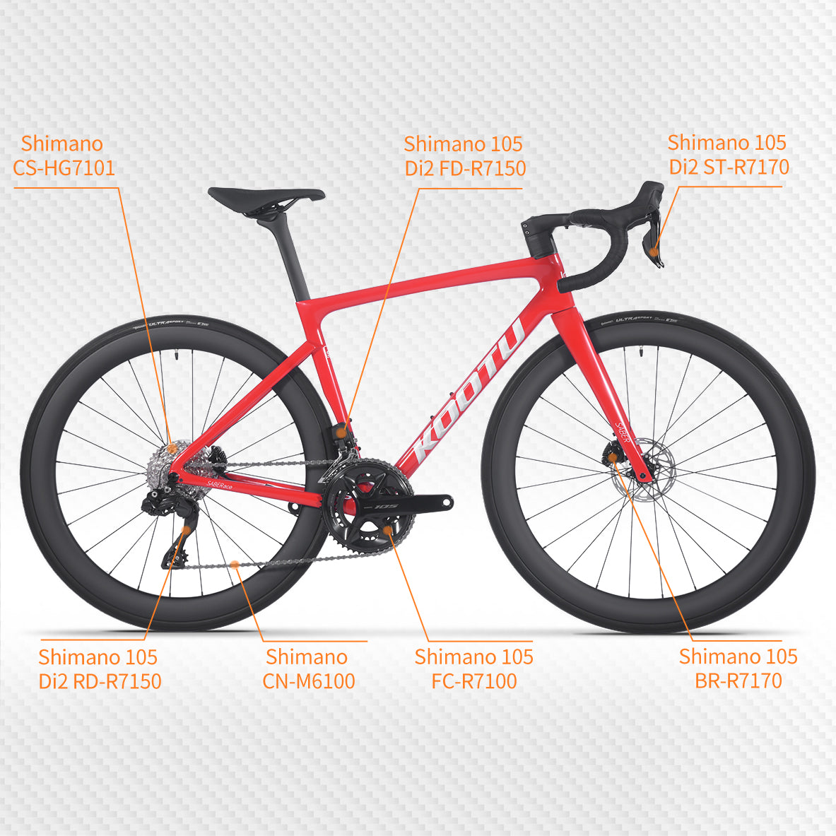 KOOTU SABER ACE Full Carbon Race Bike|Shimano 105 Di2 Groupset