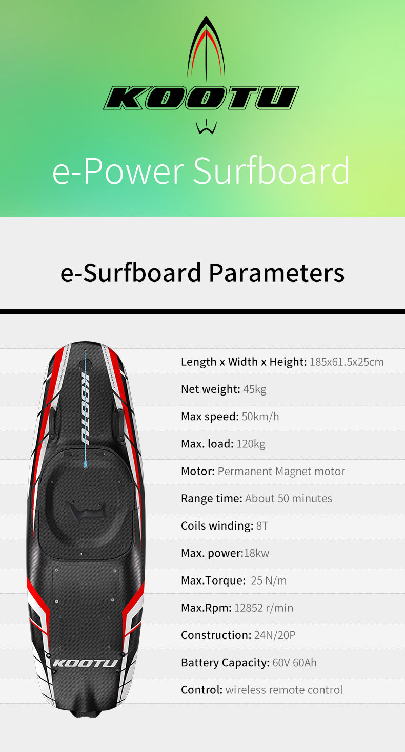 KOOTU electric powered surfboard