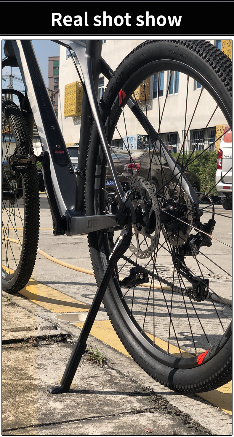 Adjustable Bike Kickstand Aluminum Foot Support Quick-Release Tripod