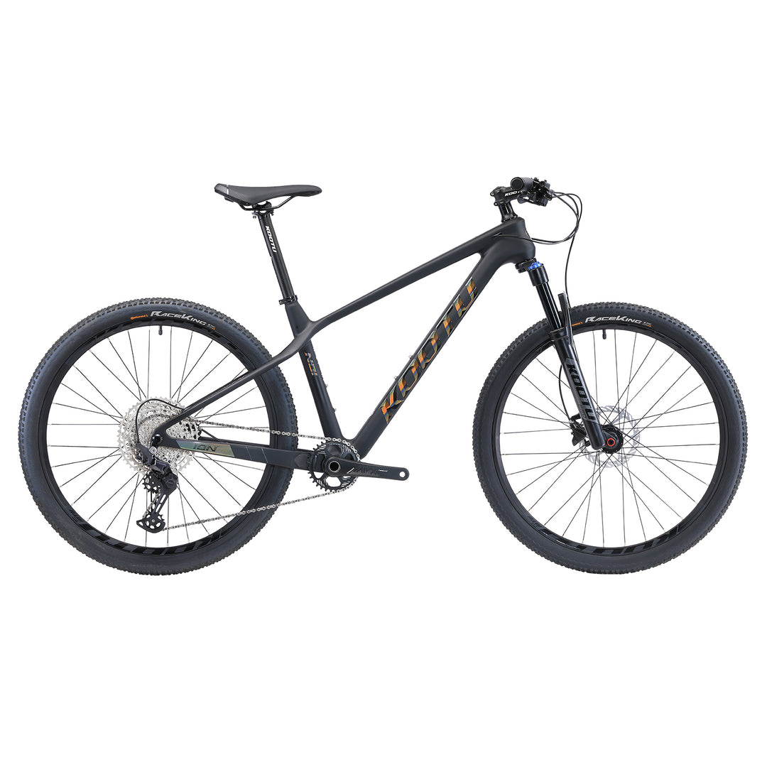 KOOTU Carbon Mountain Bike Hardtail MTB SHIMANO M6100 12 Speed-Black