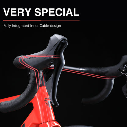 full internal cable routing design-kootu r12 carbon road bike with shimano r7000 22speed