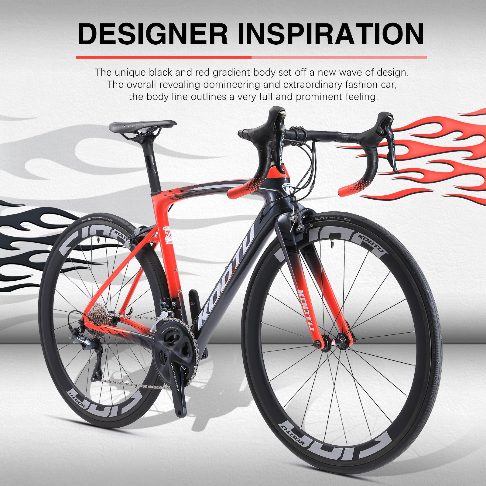 KOOTU R03 Full Carbon Road Bike R8000 22 Speed-Grey Blue