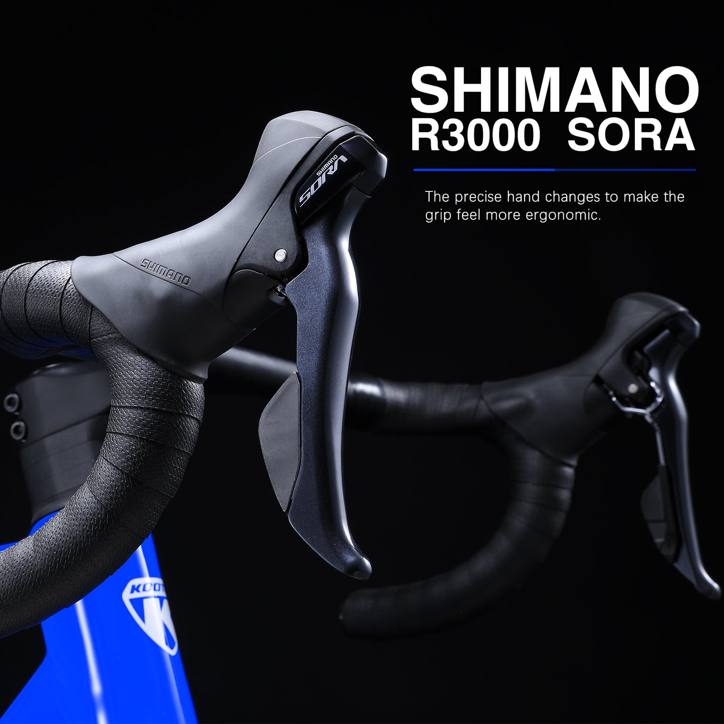 shimano sora r3000 shifer lever-kootu r12 carbon road bike with shimano sora r3000 18speed