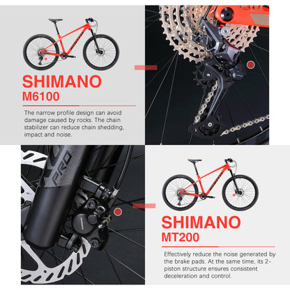shimano m6100 rear derailleur-kootu deck6.1 carbon mountain bike