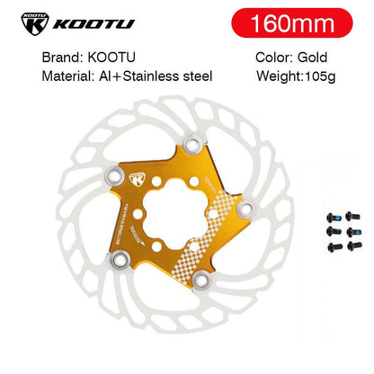 Bicycle Disc Brake Floating Rotor 203mm 180mm 160mm 140mm 5 pins Rotor Steel Brake Pads-KOOTU BIKE