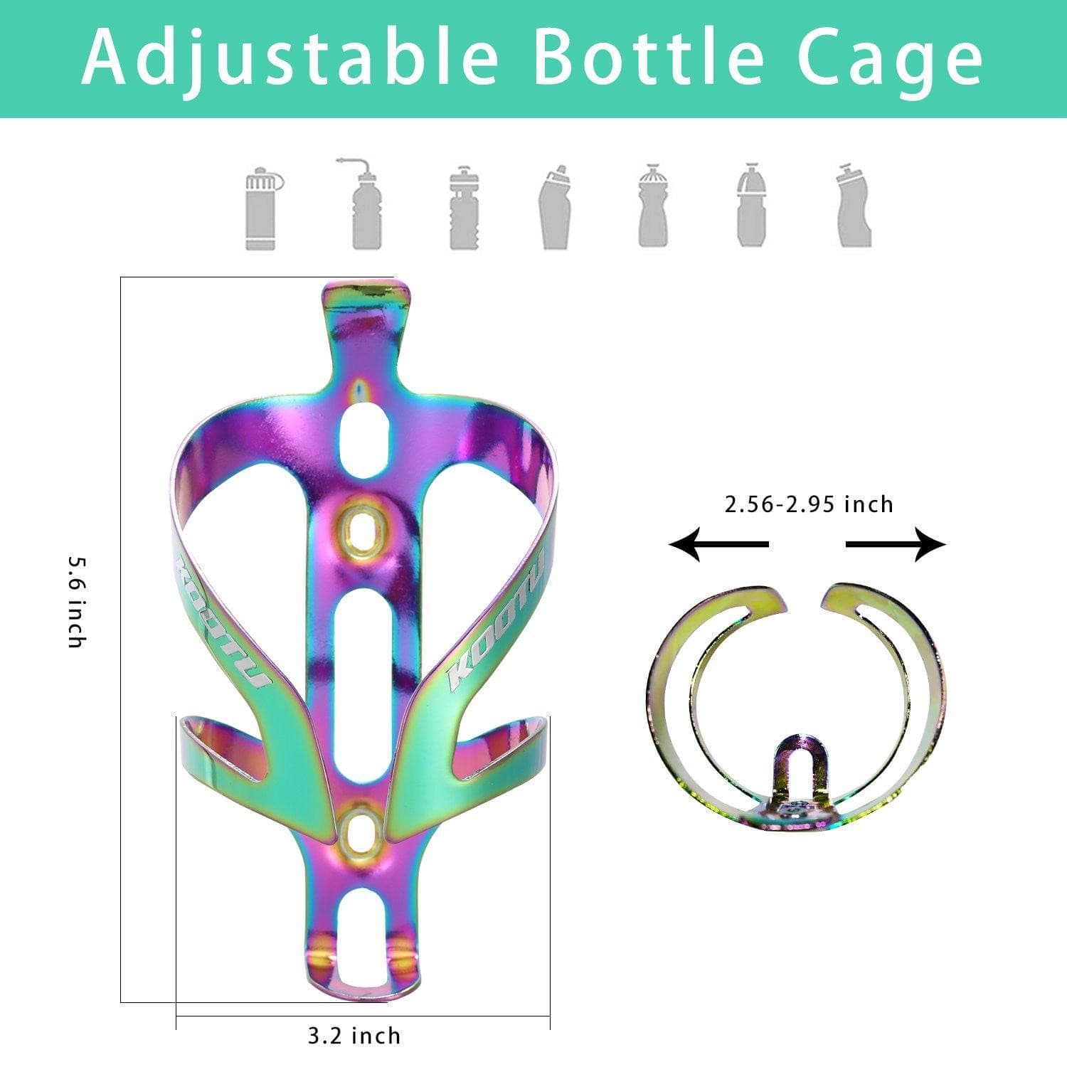 Bike Water Bottle Holder Chameleon Aluminum Kettle Cage Bicycle Bottle Cage - KOOTUBIKE