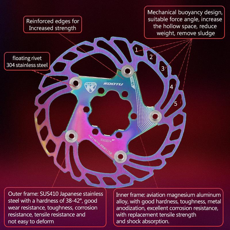 Colorful Bike brake disc Floating Rotor 160mm 180mm 203mm AR-18S 6 bolts Rotor