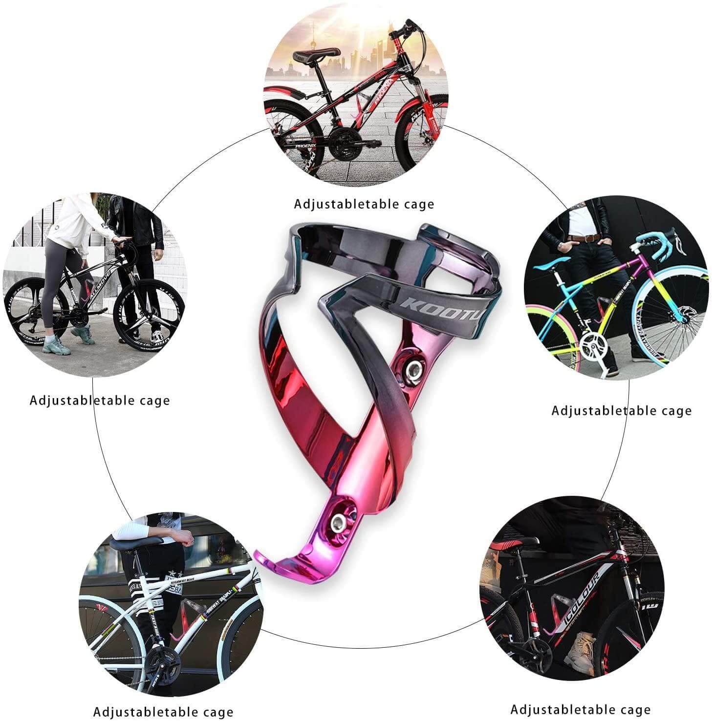 Colorful Electroplating Engineering Plastic Road Bike Water Bottle Holder Bicycle Accessories - KOOTUBIKE
