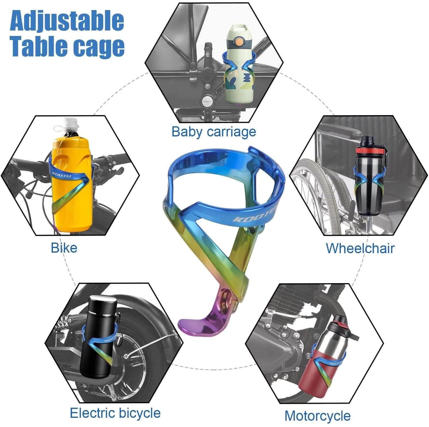 Colorful Electroplating Engineering Plastic Road Bike Water Bottle Holder Bicycle Accessories - KOOTUBIKE