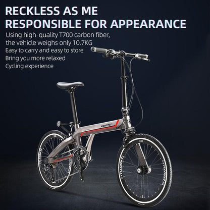 Folding Bike Z3 Folding Up Bicycle Single Arm Carbon Folding Bike - KOOTUBIKE