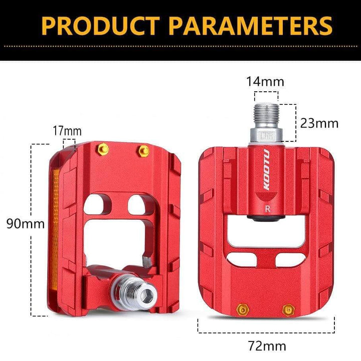 KOOTU Aluminum Folding Bike Pedals Folding Bicycle Pedals Universal 9/16 Foldable Pedal - KOOTUBIKE