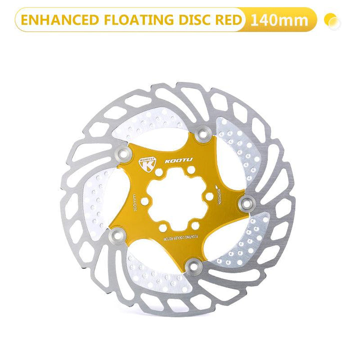 140 mm yellow floating disc brake rotors-kootu bike