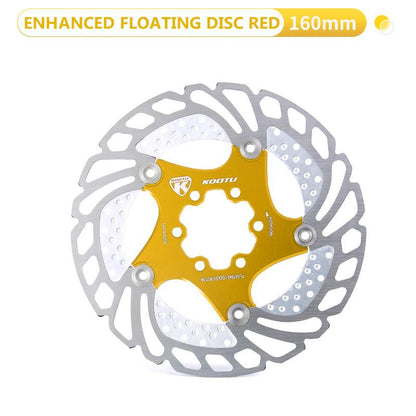 160 mm yellow floating disc brake rotors-kootu bike