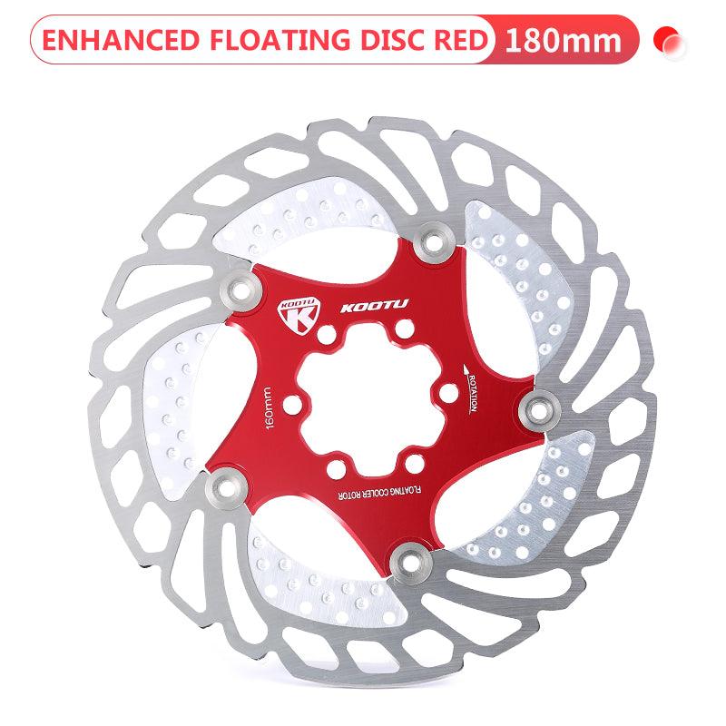 180 mm red floating disc rotors-kootu bike