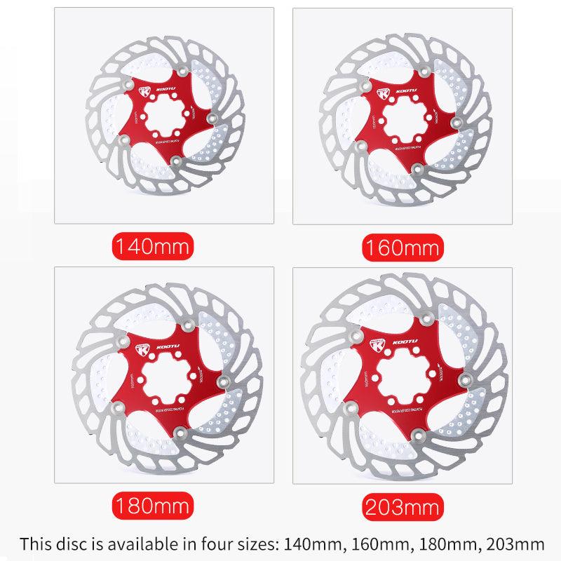 140 mm 160 mm 180 mm 203 mm disc brake rotors- kootu bike